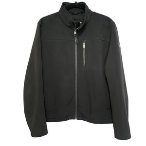 Calvin Klein Scuba‎ Jacket Mens M Black Fleece Lined Water Resistant Stretch
